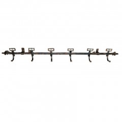 METAL WALL COAT RACK WITH LABEL 